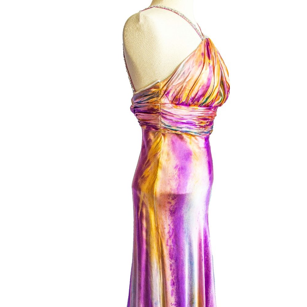 NEW Silk Maxi dress long evening gown pink 0 2 4 6 - Picture 9 of 11